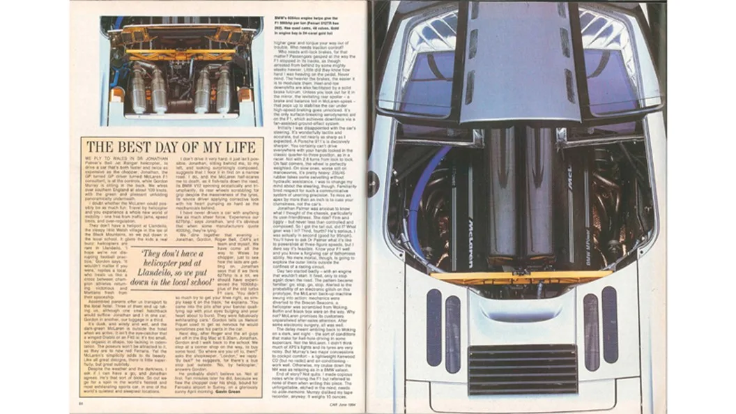 Sixth spread of Car Magazine's original F1 test.